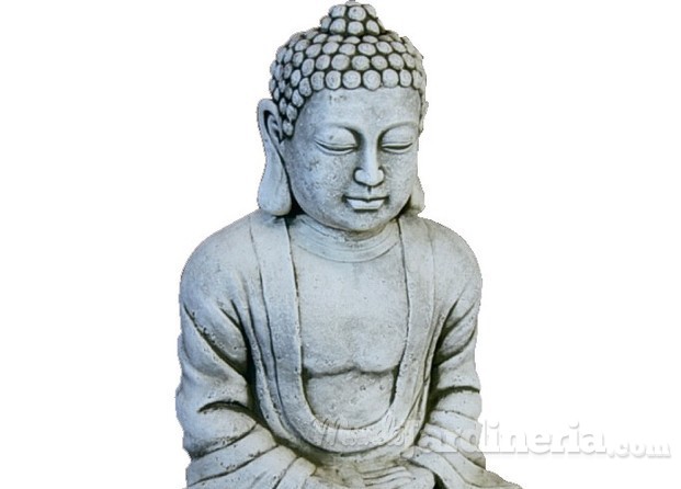 Decorativa figura de Buda en piedra artificial de 58 cm de alta