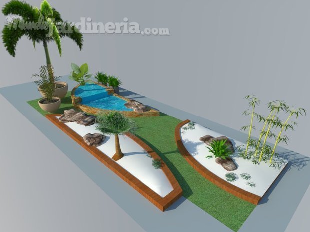 Diseño 3D patio intetior