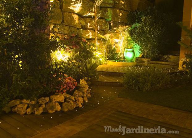 Jardín de noche