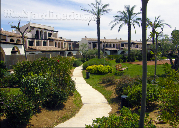 Construcción de jardín y zonas comunes para promoción de adosadas