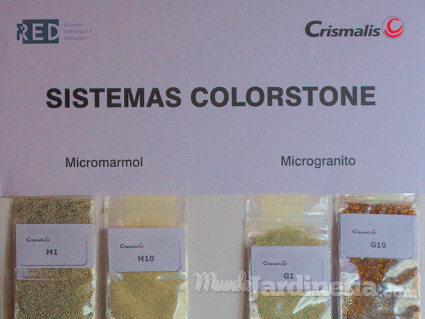 Sistema colorstone: micromármol y microgranito (0,1 - 0,3 mms)